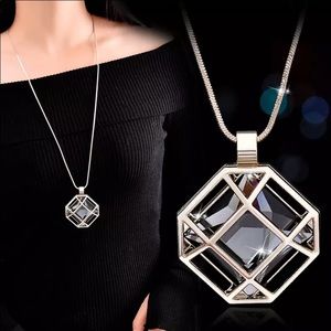 Hexagon statement necklace